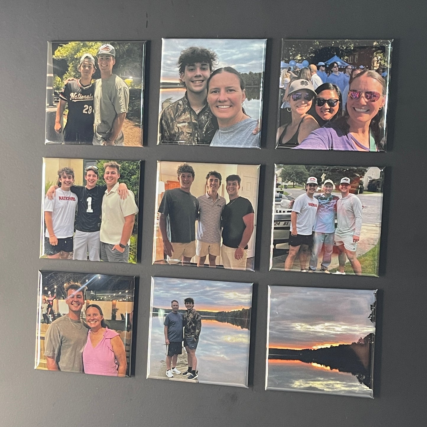 Set of 9 Personalized Photo Magnets