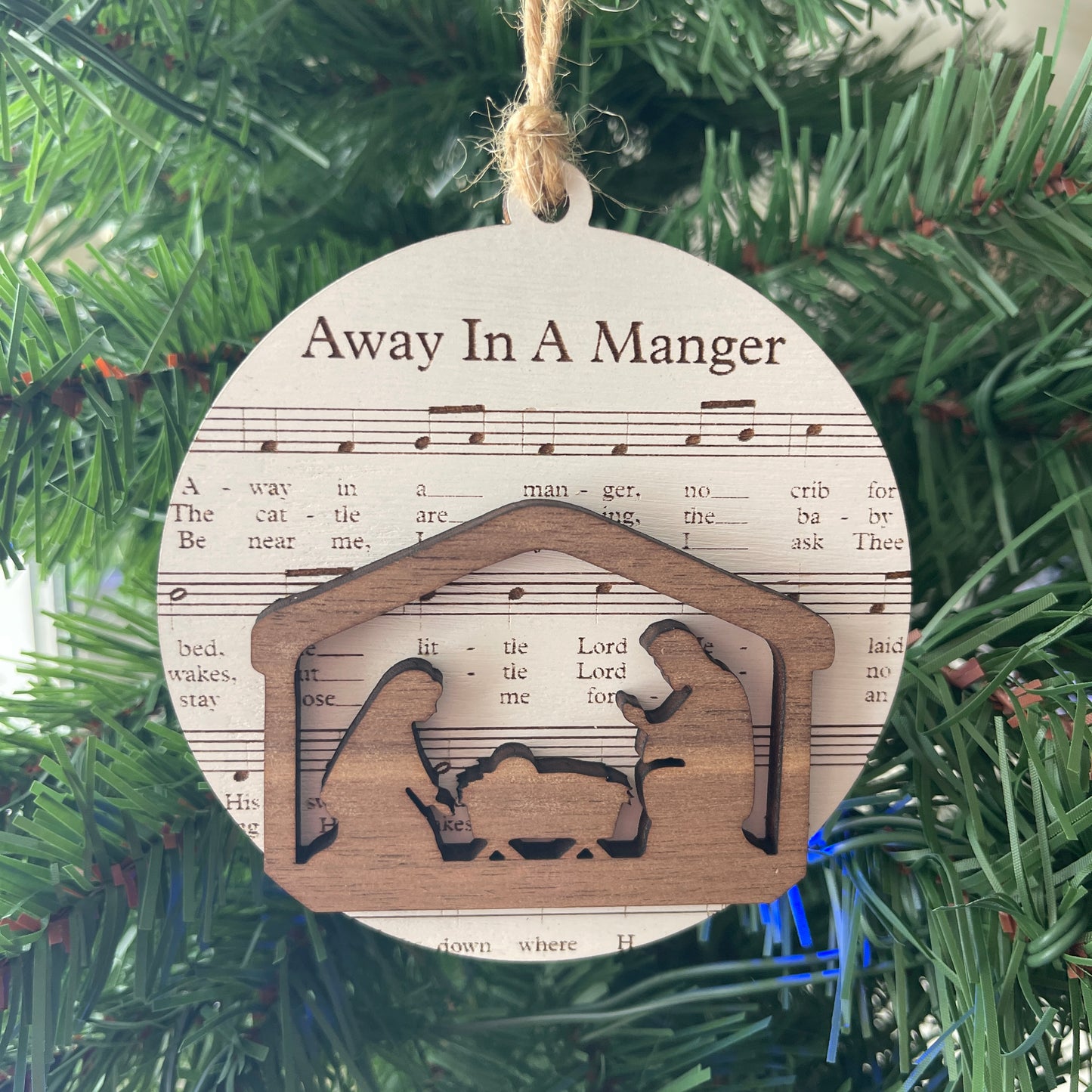Away in a Manger Nativity Ornament