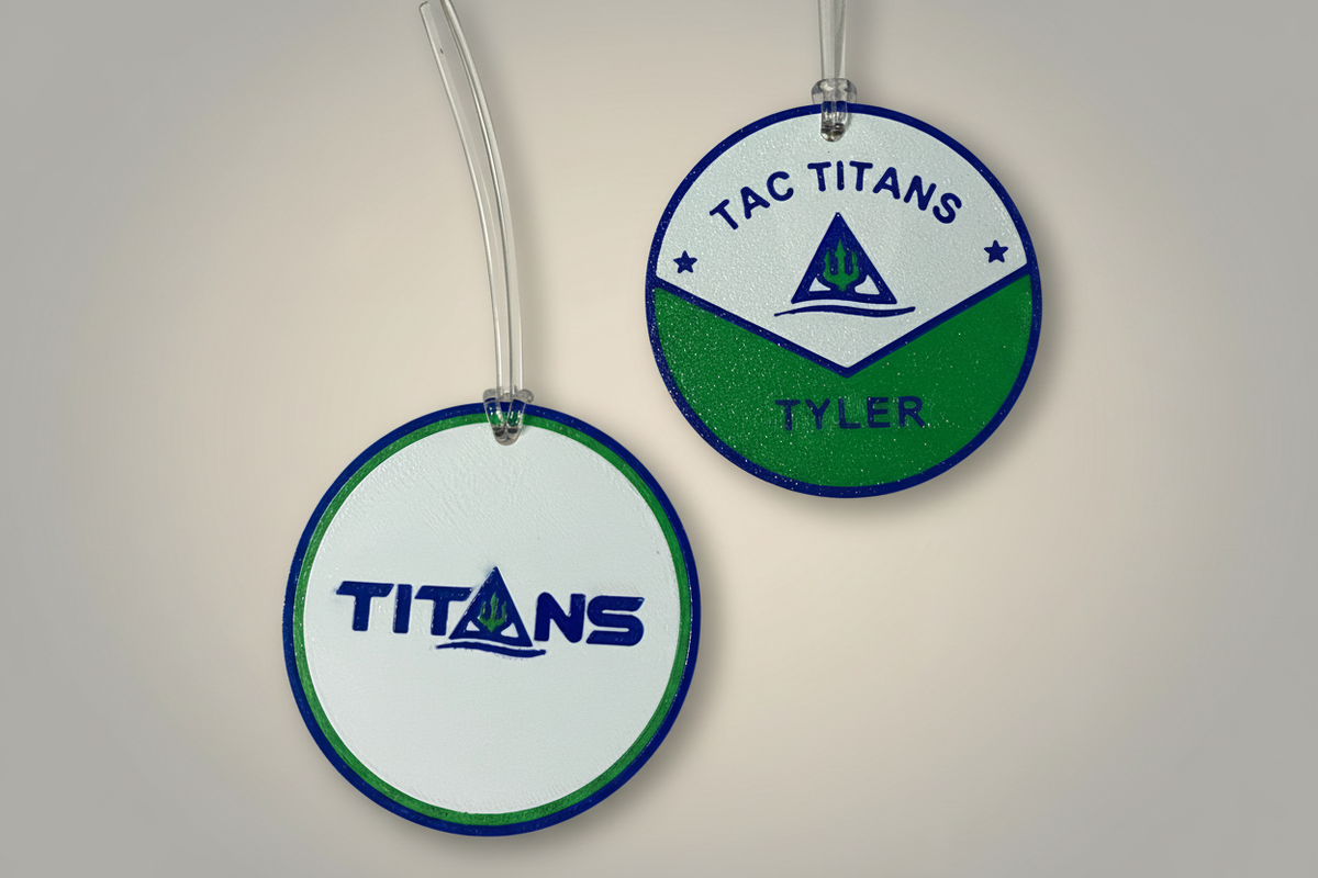 TAC Titans Bag Tags - Gradient Background