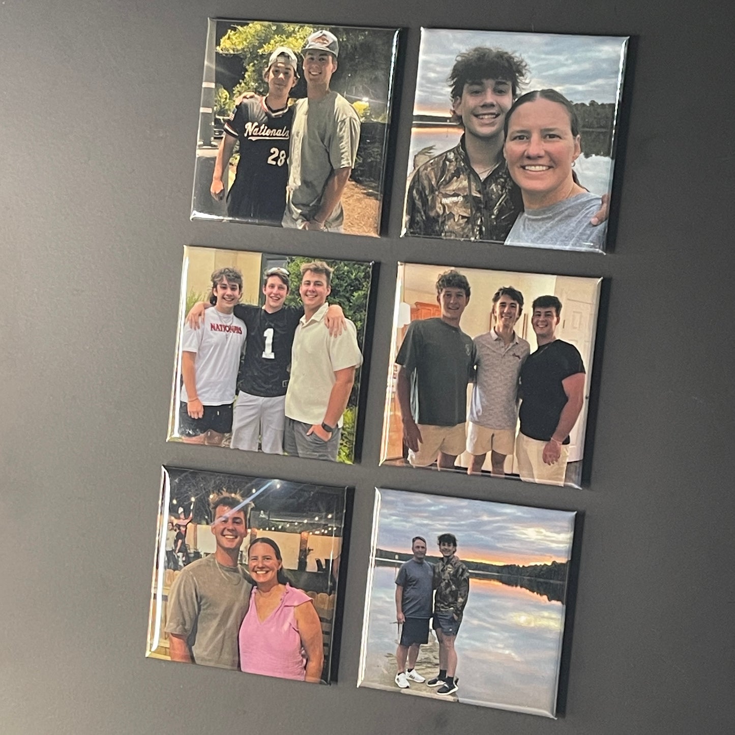 Set of 6 Personalized Photo Magnets