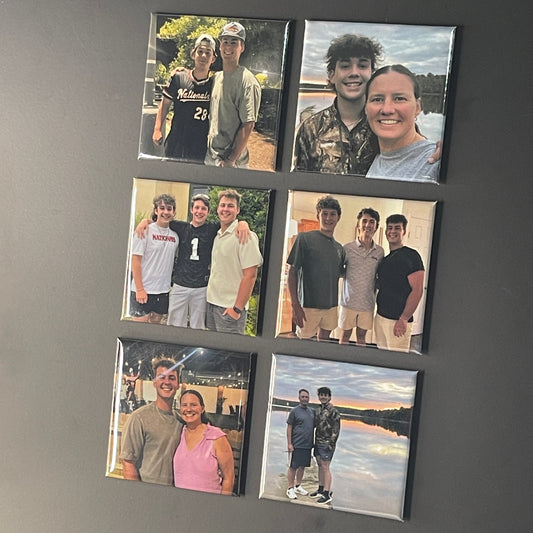 Set of 6 Personalized Photo Magnets