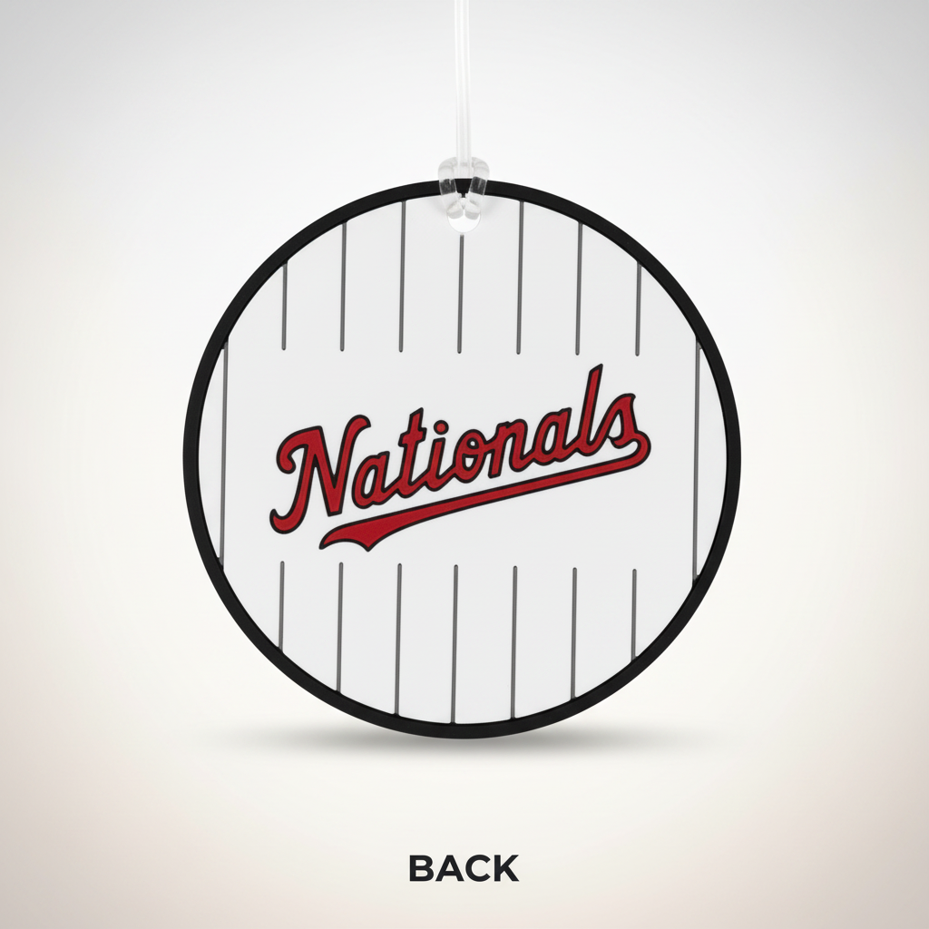 Nationals pinstripe back bag tag - BACK